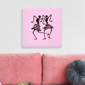 Silhouette African Art Celebration Leinwanddruck (Insitu (Wohnzimmer))