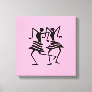 Silhouette African Art Celebration Leinwanddruck