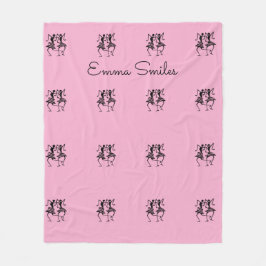 Silhouette Afrikanische Kunst, Feierabend Rosa Fleecedecke