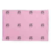 Silhouette Afrikanische Kunst, Feierabend Rosa Kissenbezug (Rückseite-Links)