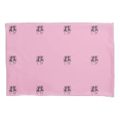 Silhouette Afrikanische Kunst, Feierabend Rosa Kissenbezug (Vorderseite-Links)