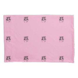 Silhouette Afrikanische Kunst, Feierabend Rosa Kissenbezug