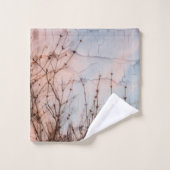 Silhouette älterer Branches Badhandtuch Set (Waschlappen)