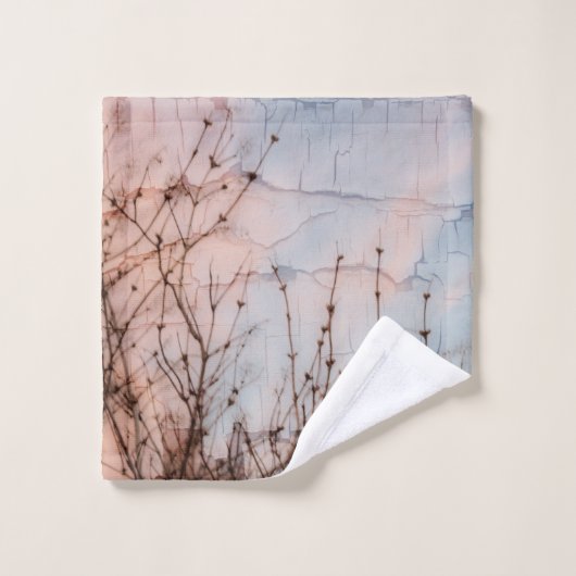 Silhouette älterer Branches Badhandtuch Set (Waschlappen)