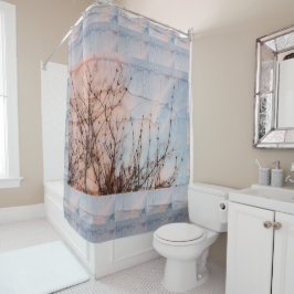 Silhouette älterer Branches Duschvorhang