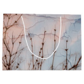 Silhouette älterer Branches Große Geschenktüte (Rückseite)