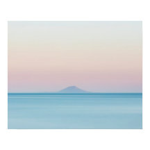 Silhouette am Horizont bei Sonnenuntergang