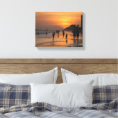 Silhouette am Strand Leinwanddruck (Insitu (Schlafzimmer))