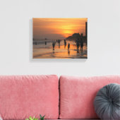 Silhouette am Strand Leinwanddruck (Insitu (Wohnzimmer))