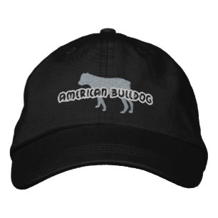 Silhouette American Bulldog Bestickte Baseballkappe