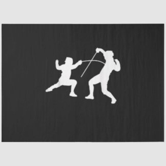 Silhouette American Fencing Fencer Schworsman-Kamp Seidenpapier