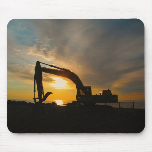 Silhouette an den Wellenbrechern Mousepad (Vorne)