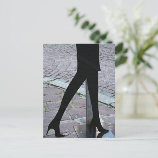 Silhouette an der Ecke Postkarte (Stehend Vorderseite)