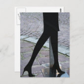 Silhouette an der Ecke Postkarte (Vorne/Hinten)