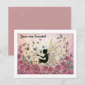 Silhouette and Roses Einladung (Vorne/Hinten)