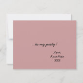 Silhouette and Roses Einladung (Rückseite)