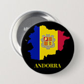 Silhouette Andorra, Flagge, Button (Vorne & Hinten)