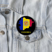 Silhouette Andorra, Flagge, Button (Beispiel)