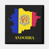 Silhouette Andorra, Flagge, Magnet (Vorne)