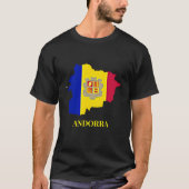 Silhouette Andorra, Flagge, T-Shirt (Vorderseite)