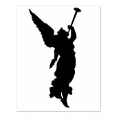 Silhouette Angel Umkehrung mit Trompete Art Briefm Gummistempel (Prägung)