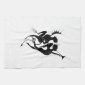 Silhouette Angel und Teufel Geschirrtuch (Horizontal)