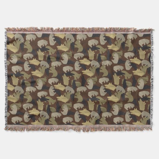 Silhouette Animal Camouflage Brown Decke (Vorderseite)