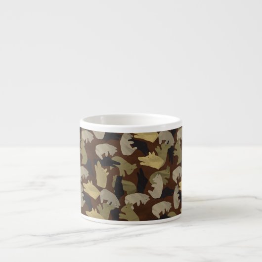 Silhouette Animal Camouflage Brown Espressotasse (Vorderseite)