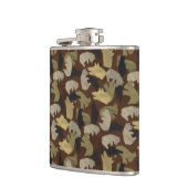 Silhouette Animal Camouflage Brown Flachmann (Links)