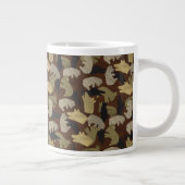 Silhouette Animal Camouflage Brown Jumbo-Tasse (Rechts)