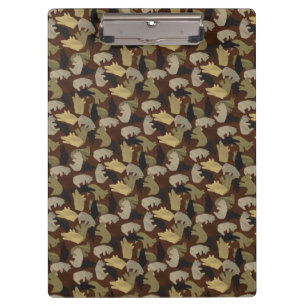 Silhouette Animal Camouflage Brown Klemmbrett
