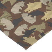 Silhouette Animal Camouflage Brown Kurzer Tischläufer (Ecke)