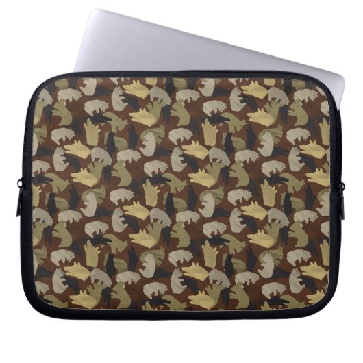 Silhouette Animal Camouflage Brown Laptopschutzhülle (Vorderseite)
