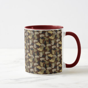 Silhouette Animal Camouflage Brown Tasse