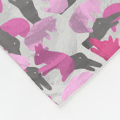 Silhouette Animal Camouflage Pink Fleecedecke (Ecke)