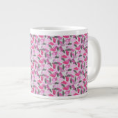 Silhouette Animal Camouflage Pink Jumbo-Tasse (Vorderseite Rechts)