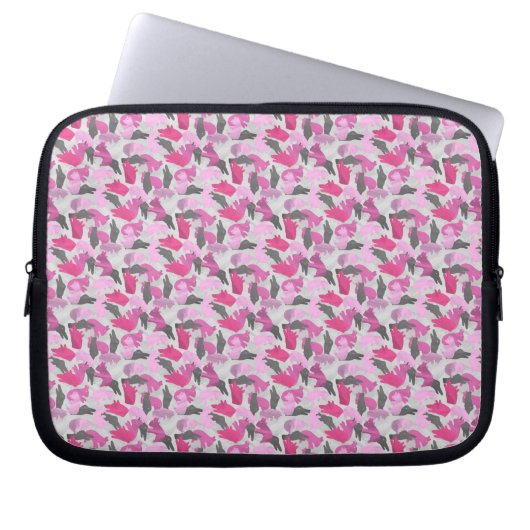 Silhouette Animal Camouflage Pink Laptopschutzhülle (Vorderseite)