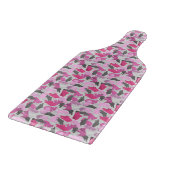 Silhouette Animal Camouflage Pink Schneidebrett (Ecke)