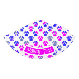 Silhouette "Animal Paw" Blau Rosa Pawty Paper Pink Partyhütchen