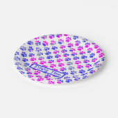 Silhouette "Animal Paw" Pappteller (Schrägansicht)