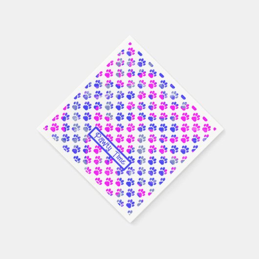 Silhouette "Animal Paw" Serviette (Ecke)