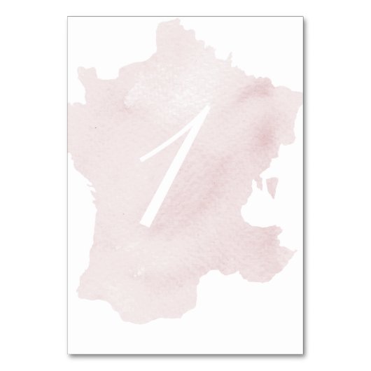 Silhouette Aquarell Tischnummer (Rückseite)