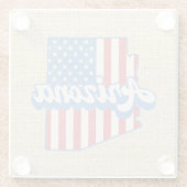 Silhouette Arizona Glasuntersetzer (Rückseite)