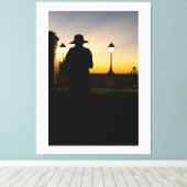 Silhouette at Sunset Leinwanddruck (Insitu (Holzboden))