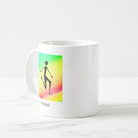 Silhouette Athlete Kaffeetasse (Vorderseite Links)