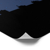 Silhouette auf dem Dach gegen Fu Poster (Ecke)