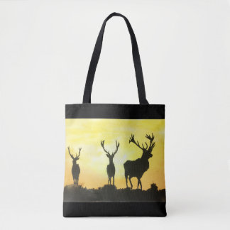 Silhouette auf einem Beutel Tasche