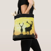 Silhouette auf einem Beutel Tasche (Von Nahem)