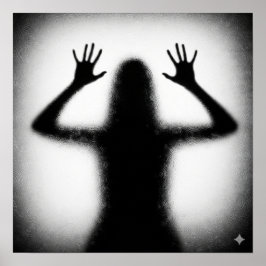 Silhouette auf Mattiertem Glas Poster