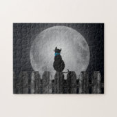 Silhouette auf Zaun Puzzle (Horizontal)